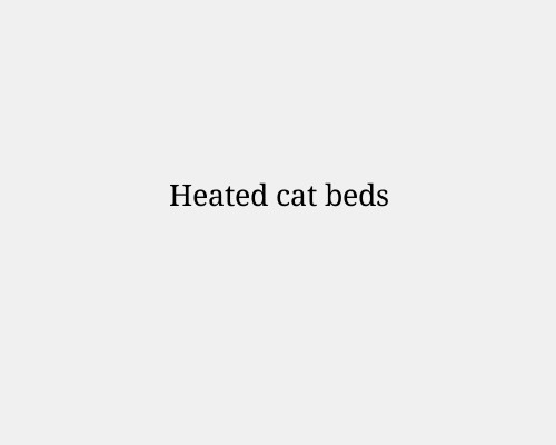 Heated cat beds